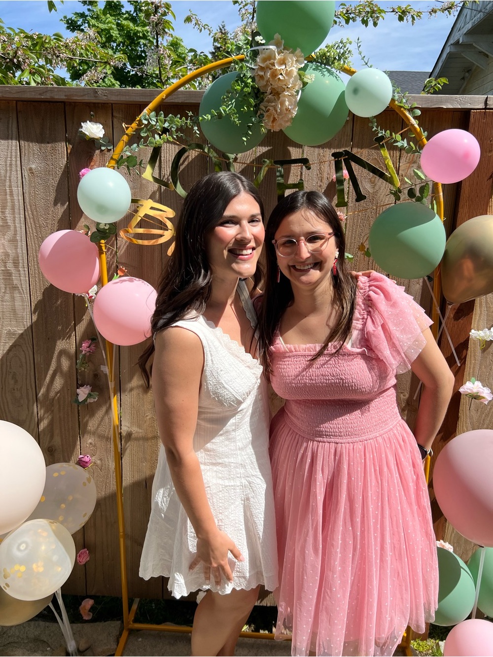 JessaKae Pink Puff-Sleeve Tulle Dress